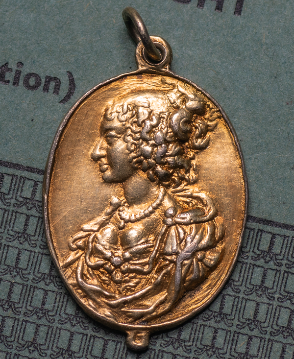 1642 - 49 Charles I & Henrietta Maria Gilt Royalist Badge
