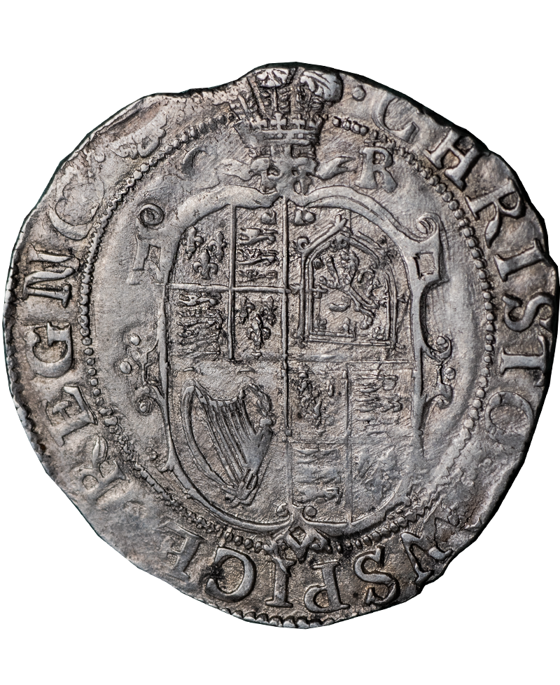 1631 - 32 Charles I mm Rose Shilling - Welsh Plume - Rare VARIETY