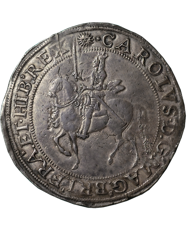 1645 Charles I Tower Mint under Parliament  mm Sun Crown