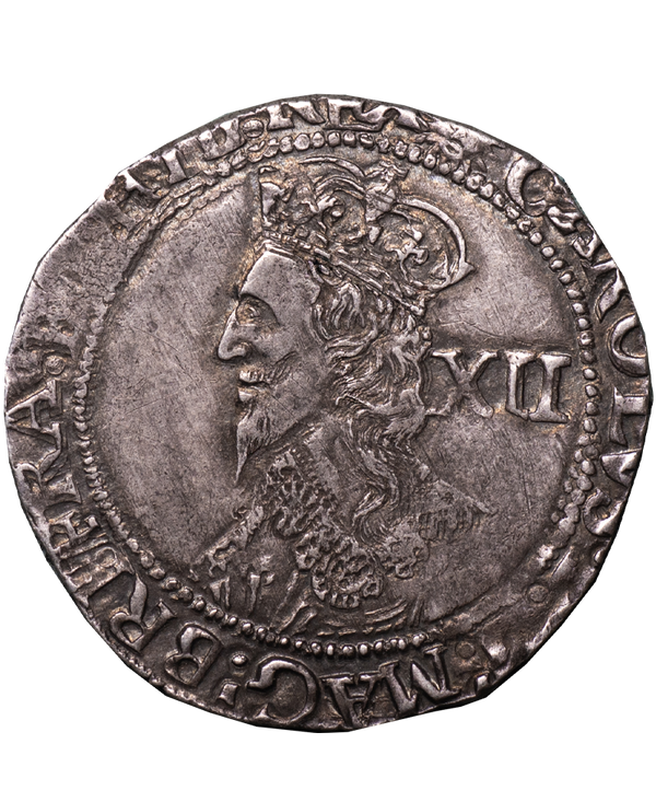 1645 - 46 Charles I Tower Mint mm Sun shilling
