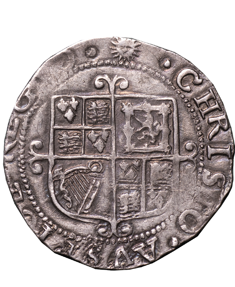 1645 - 46 Charles I Tower Mint mm Sun shilling