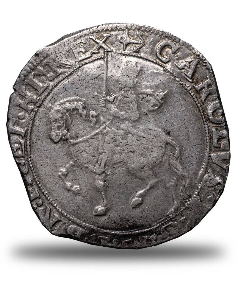 1638 -- 39 Charles I mm Anchor over Tun Halfcrown