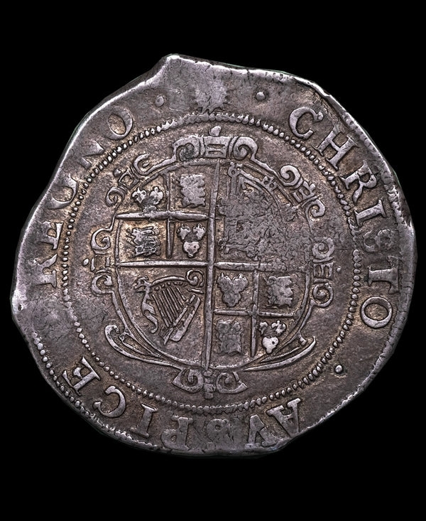 1645 Charles I Tower Mint under Parliament mm Sun Halfcrown