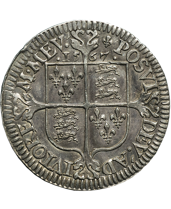 1567 Elizabeth I milled coinage Sixpence