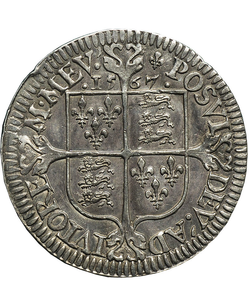 1567 Elizabeth I milled coinage Sixpence