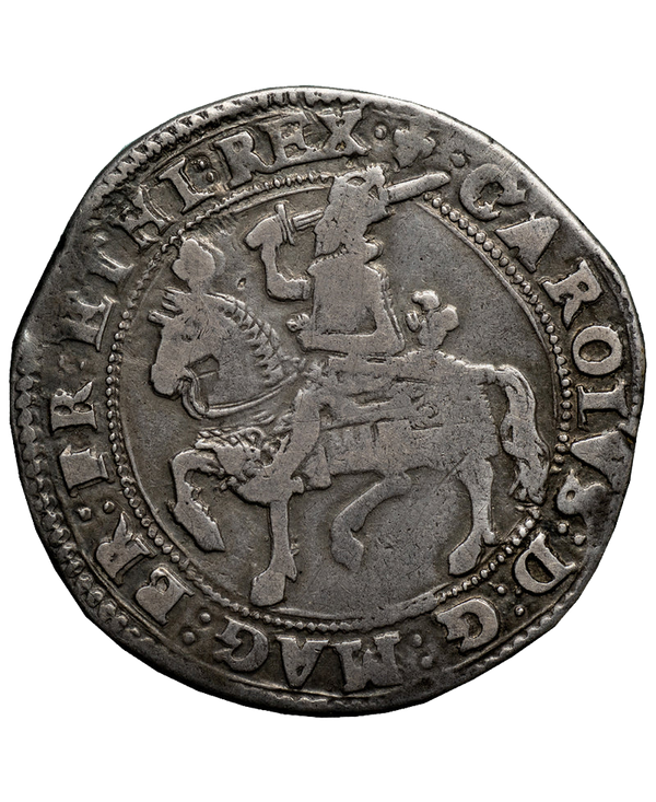 1625 Charles I Tower Mint mm Lis Hallfcrown - New Die variety