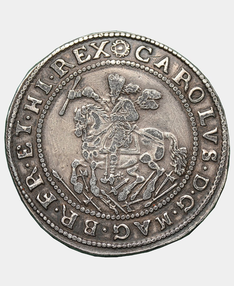 1642 CHARLES I EXETER MINT GALLOPING HORSEMAN HALFCROWN - Mhcoins