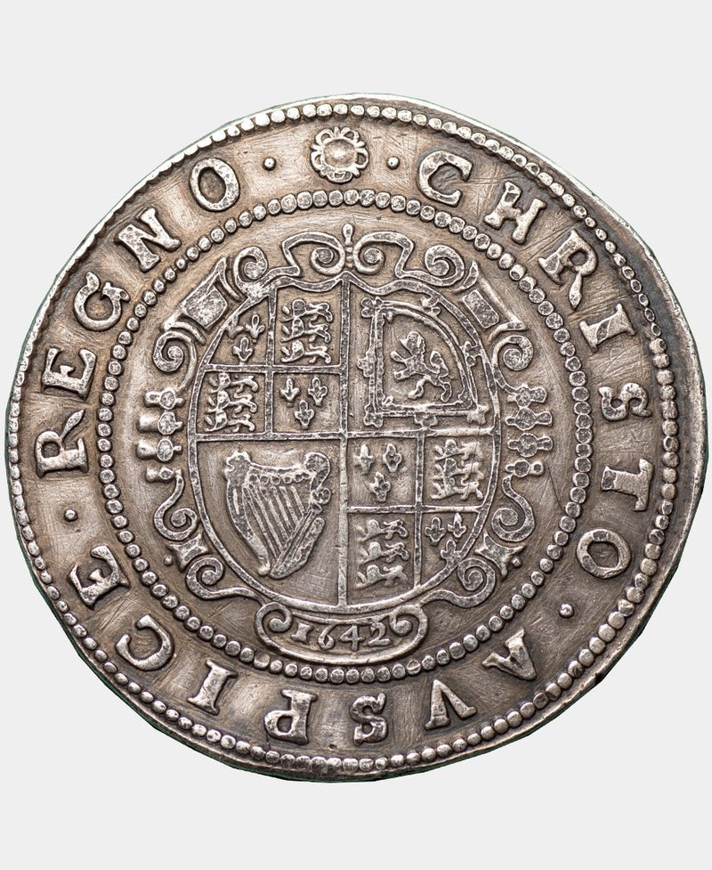 1642 CHARLES I EXETER MINT GALLOPING HORSEMAN HALFCROWN - Mhcoins