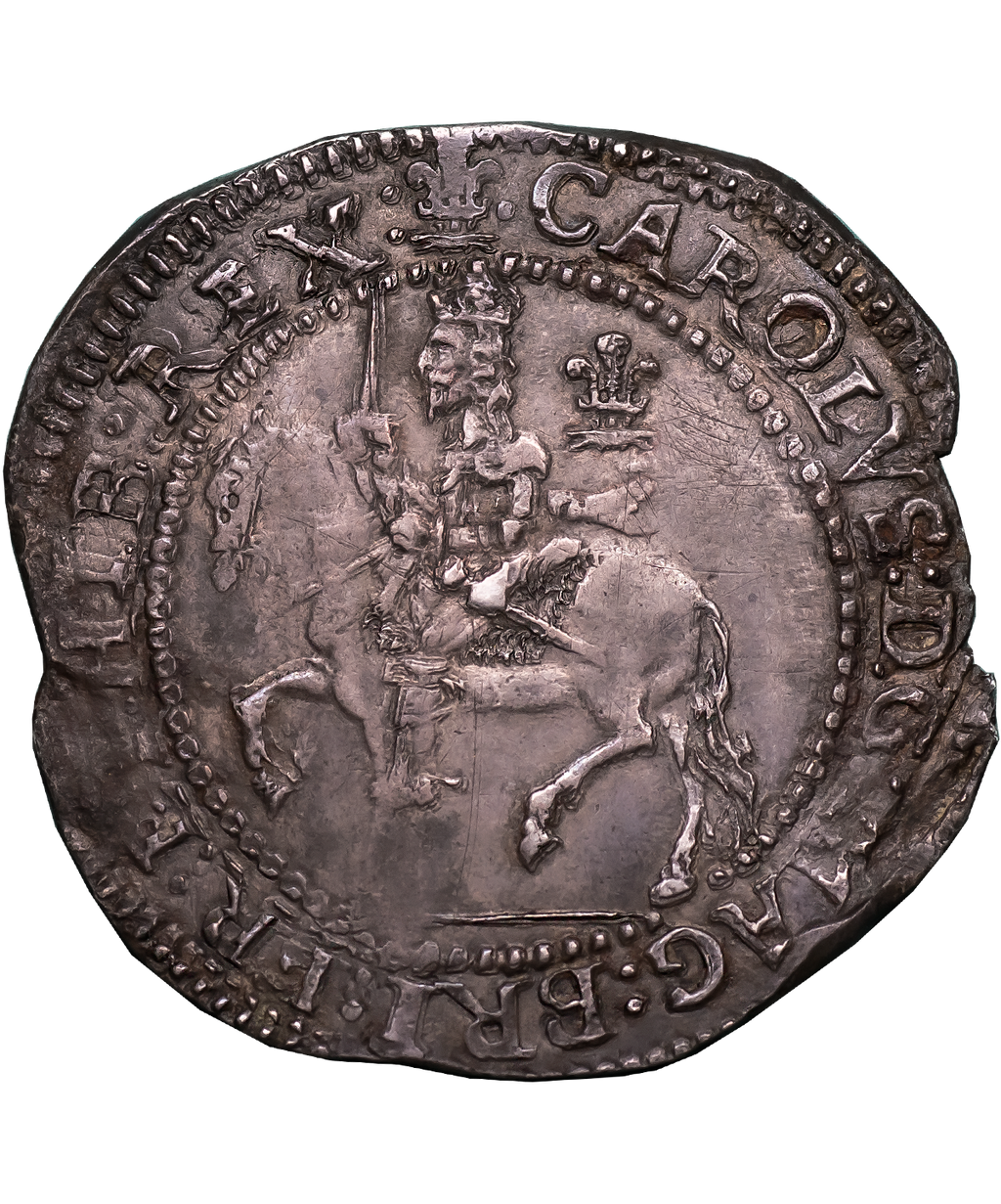 1642 Charles I Oxford Mint Halfcrown Excessively Rare Variety ! M & H