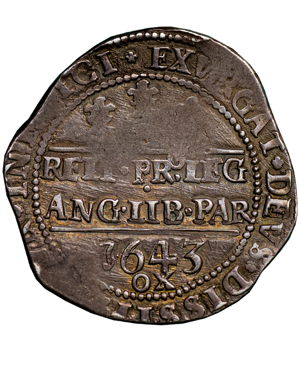 1643 Charles I Oxford Mint Halfcrown - Bull 605/23