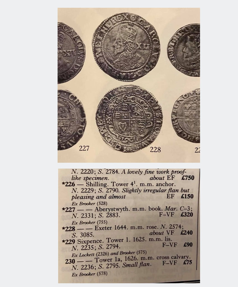 1644 Charles I Exeter Mint Shilling - Mhcoins