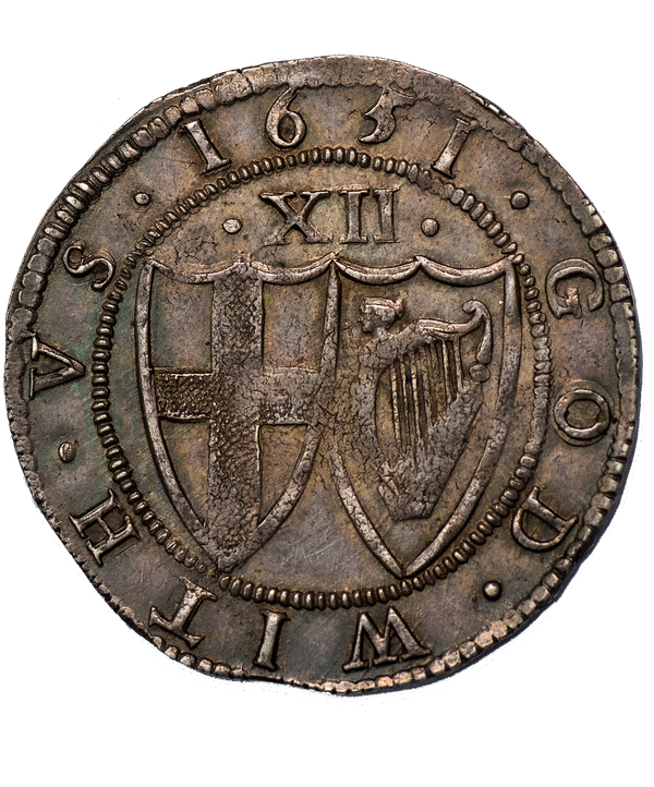 1651 Commonwealth mm Sun Shilling - No Stops after THE variety