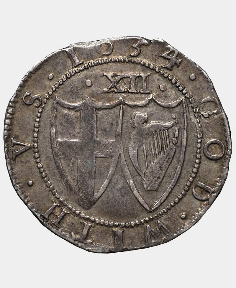 1654 4 over 3 Commonwealth Shilling