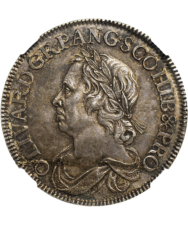 1658/7 Oliver Cromwell Crown - NGC graded MS61