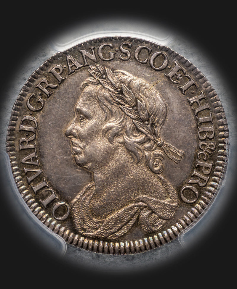 1658 Oliver Cromwell Halfcrown PCGS MS62