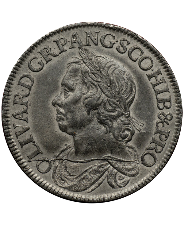 1658/7 Oliver Cromwell Crown struck in Pewter