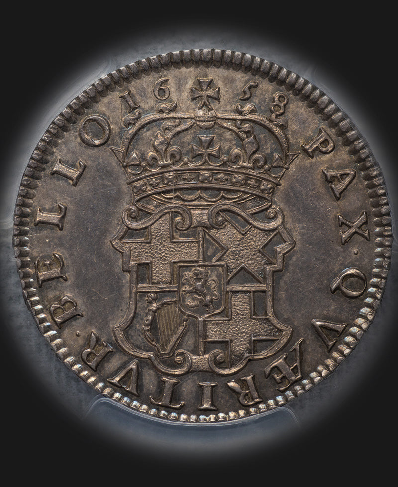 1658 Oliver Cromwell Halfcrown PCGS MS62