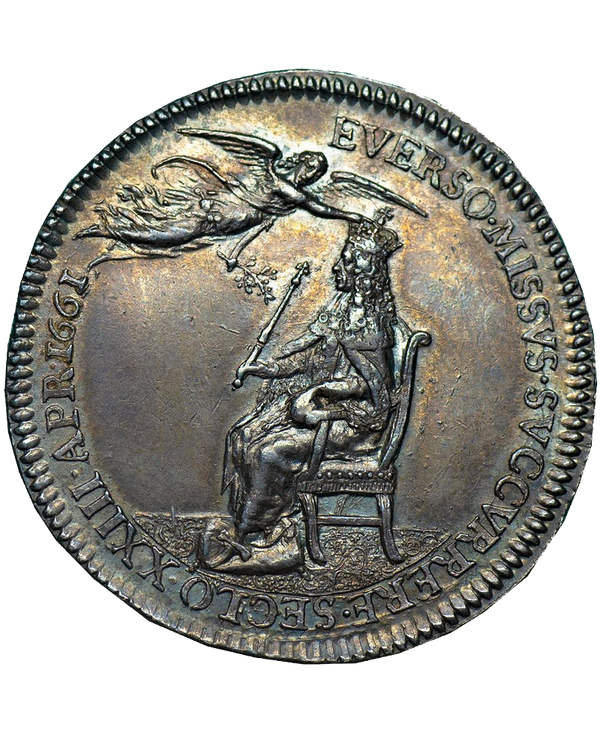 1661 Charles II coronation medal in Silver