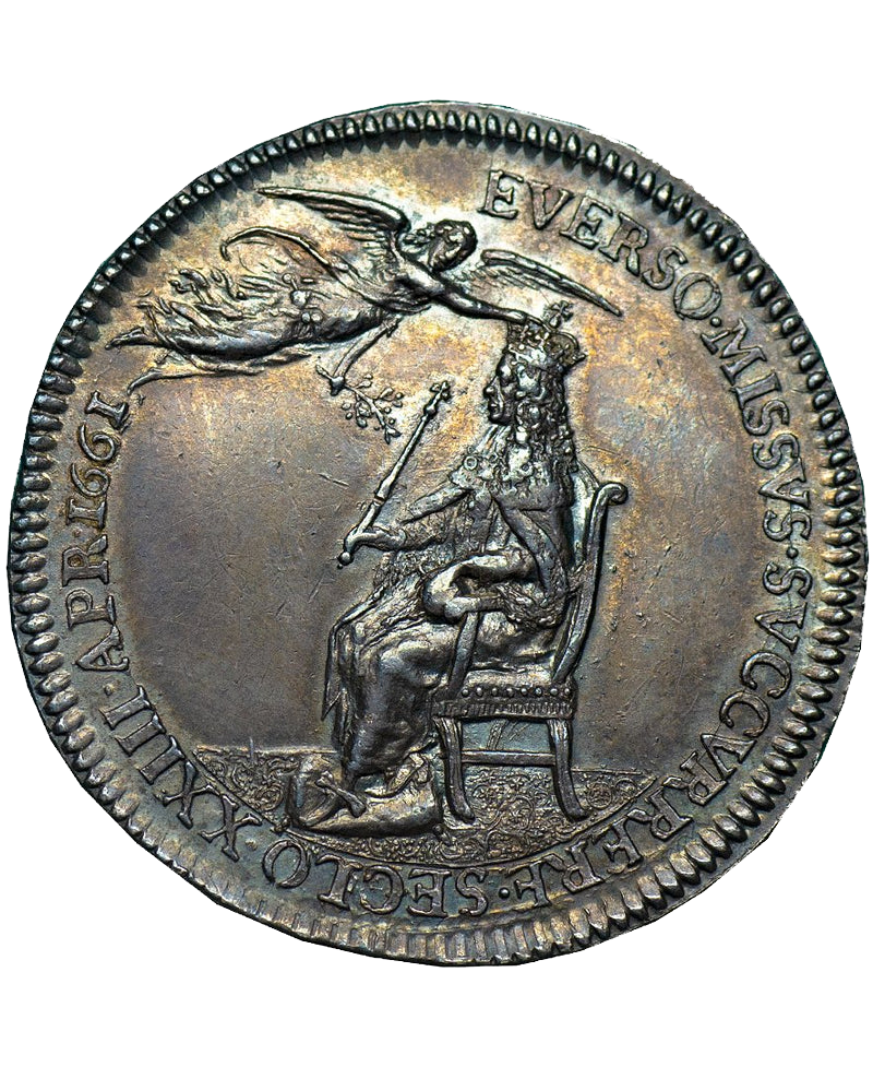 1661 Charles II coronation medal in Silver