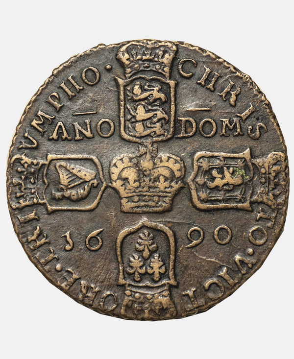 1690 James II Gunmoney Crown