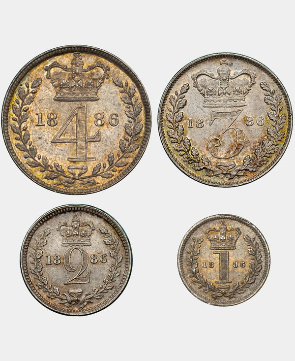 1886 Queen Victoria Maundy Set - Mhcoins