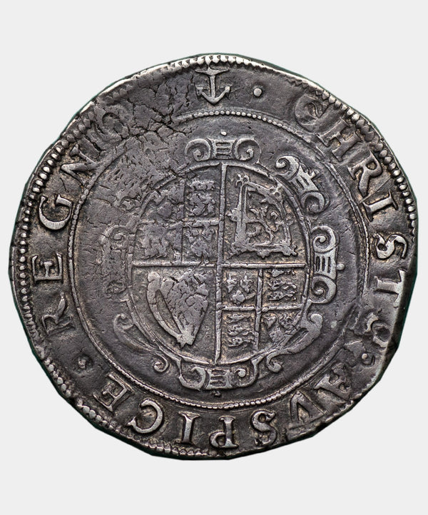1638 Charles I type 3a2 mm Anchor Halfcrown - Mhcoins