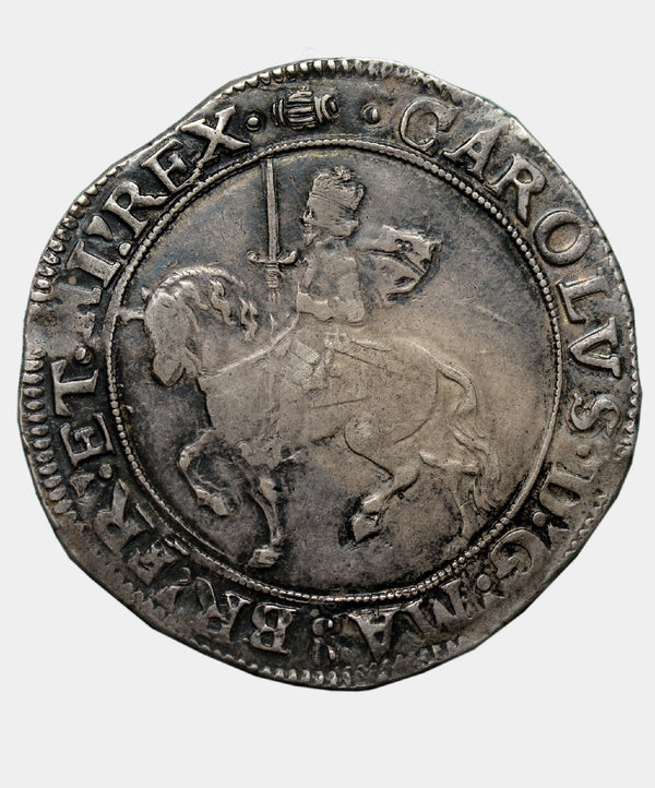 1636-8 Charles I, type 3a2 mm Tun Halfcrown. - Mhcoins