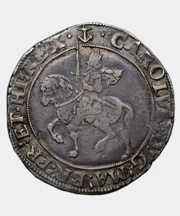 1638 Charles I type 3a2 mm Anchor Halfcrown - Mhcoins
