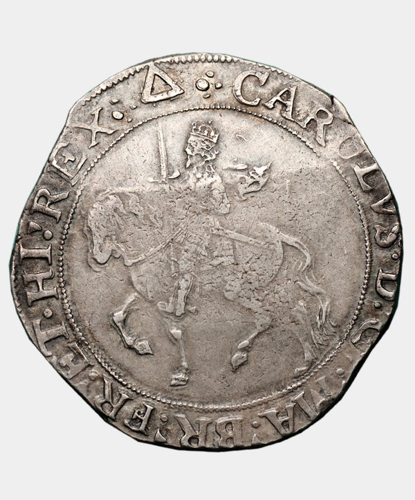 1639-40 Charles I, typ 3a2 mm Triangle over Anchor Halfcrown - Mhcoins