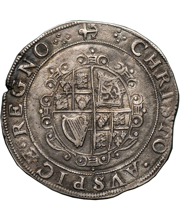 1638-9 CHARLES I MM ANCHOR HALFCROWN - BULL PLATE COIN 333/23
