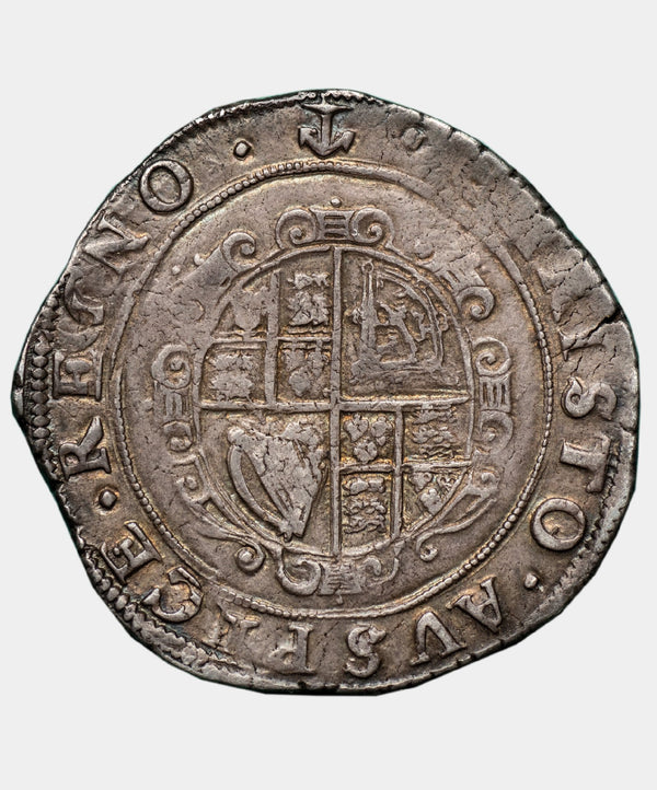 1638 Charles I type 3a2 mm Anchor Halfcrown - Mhcoins
