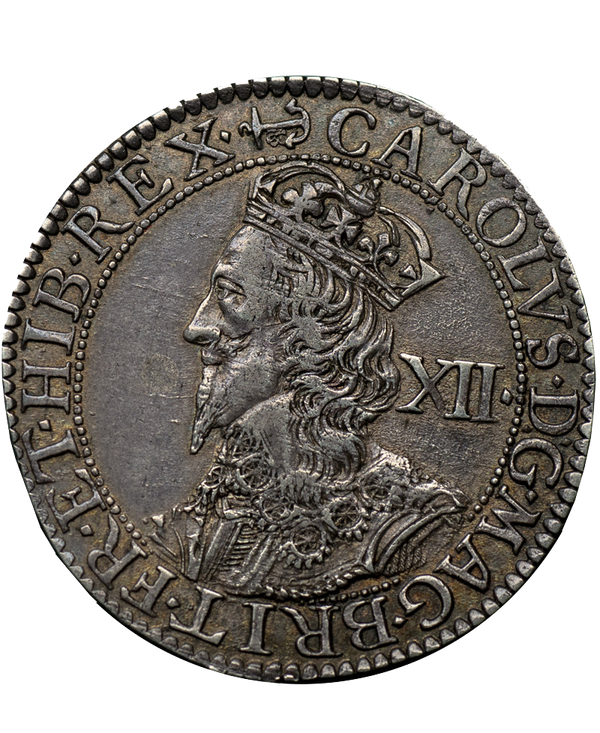 1638-9 Charles I Briot Second milled issue Shilling