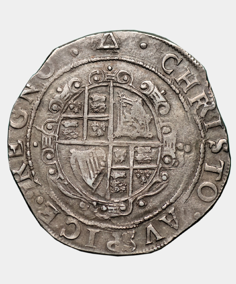 1639-40 Charles I, typ 3a2 mm Triangle over Anchor Halfcrown - Mhcoins