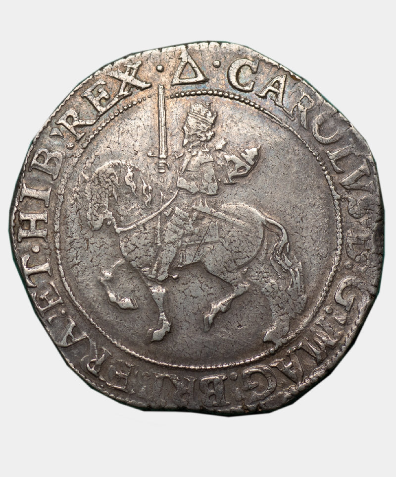 1639-40 Charles I, type 3a2 mm Triangle Halfcrown - Mhcoins