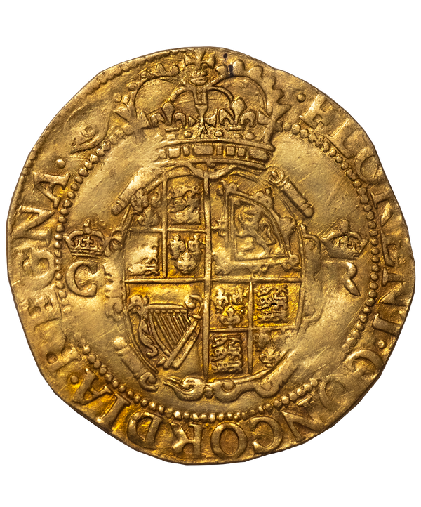 1645 Charles I Tower Mint under Parliament mm eye Unite