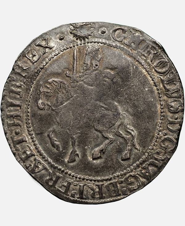 1645 Charles I Tower Mint mm Sun over Eye Halfcrown with  CAROLVS struck over CHRISTO !
