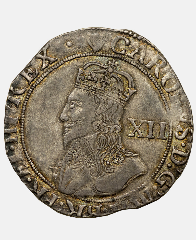 1632 - 3 Charles I tower Mint mm Harp Shilling