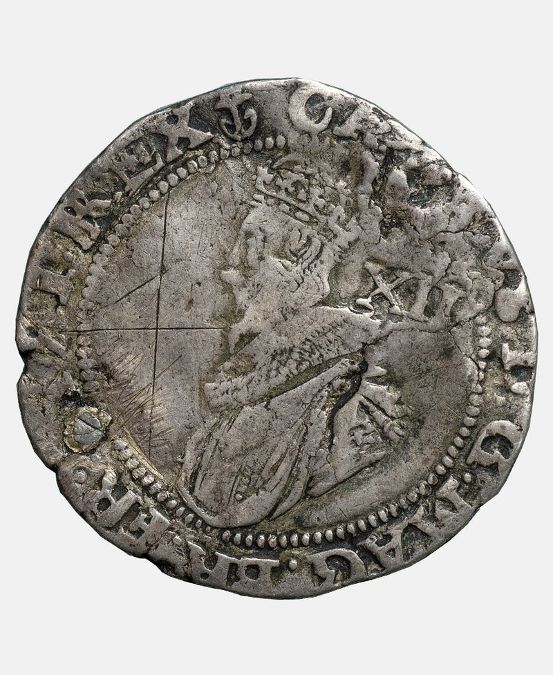 Charles I Tower Mint mm Anchor Shilling