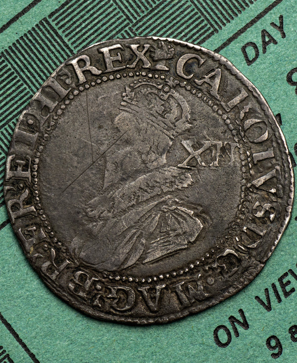 1626 - 7 CHARLES I TOWER MINT MM NEGROS HEAD SHILLING