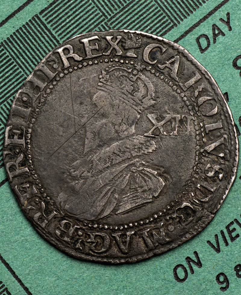 1626 - 7 CHARLES I TOWER MINT MM NEGROS HEAD SHILLING