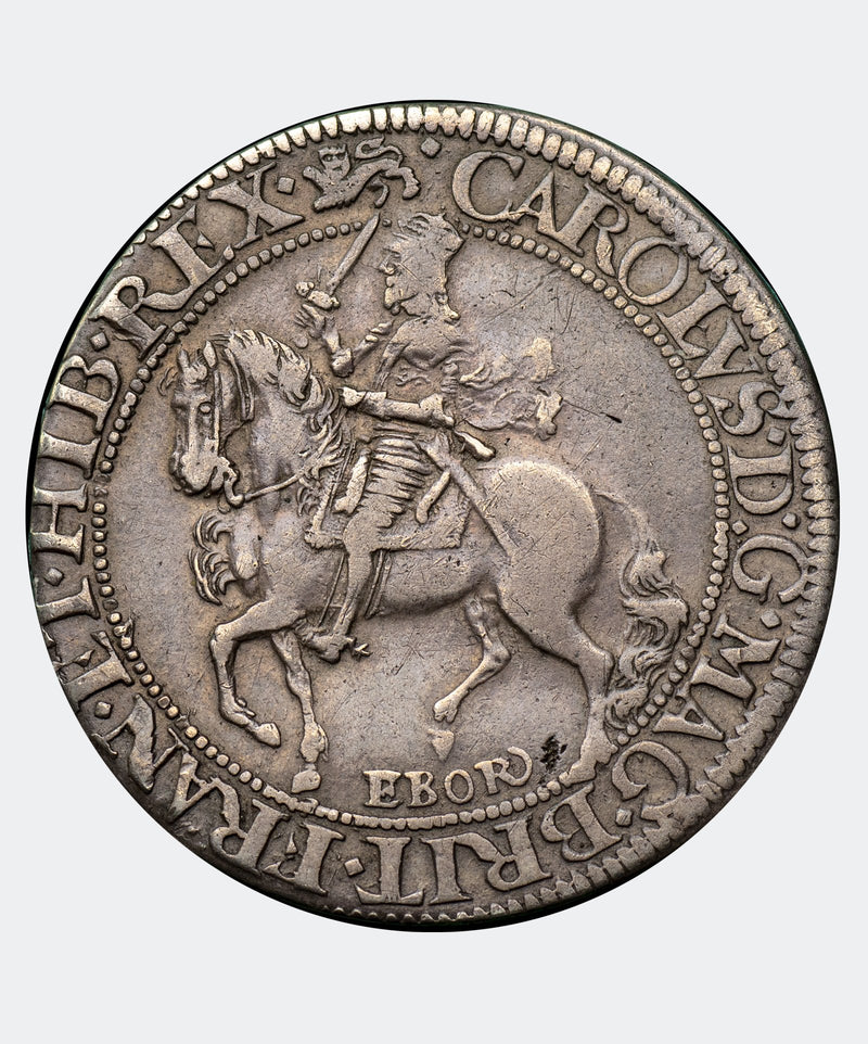 1643 - 4 Charles I York Mint Type 6 Halfcrown - Mhcoins