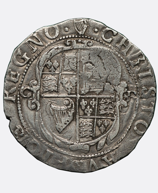 1635 - 6 Charles I Tower Mint mm Harp Shilling