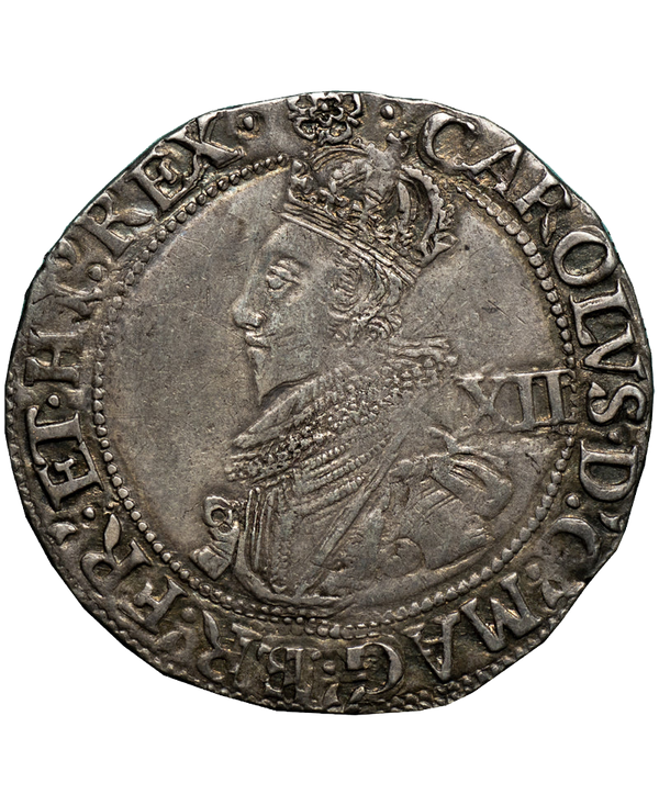 1631 -2 Charles I Tower Mint mm rose Shilling