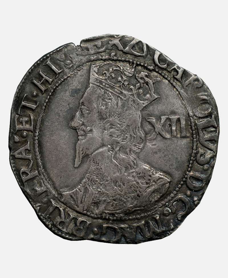 1639 - 40 Charles I Tower mm Triangle over Anchor Shilling