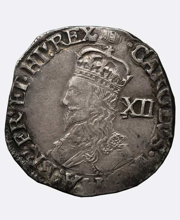 1636 - 8 Charles I Tower Mint mm Tun Shilling