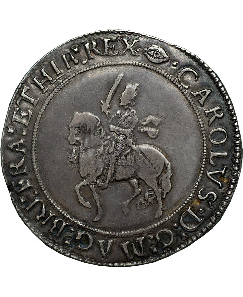 1645 Charles I Tower Mint under parliament mm EYE Crown