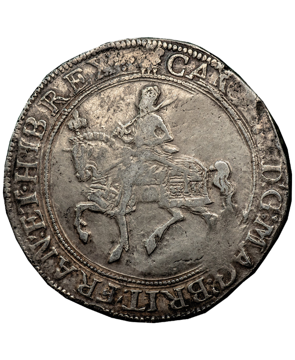 1630 - 1 Charles I Tower Mint mm Plume Halfcrown