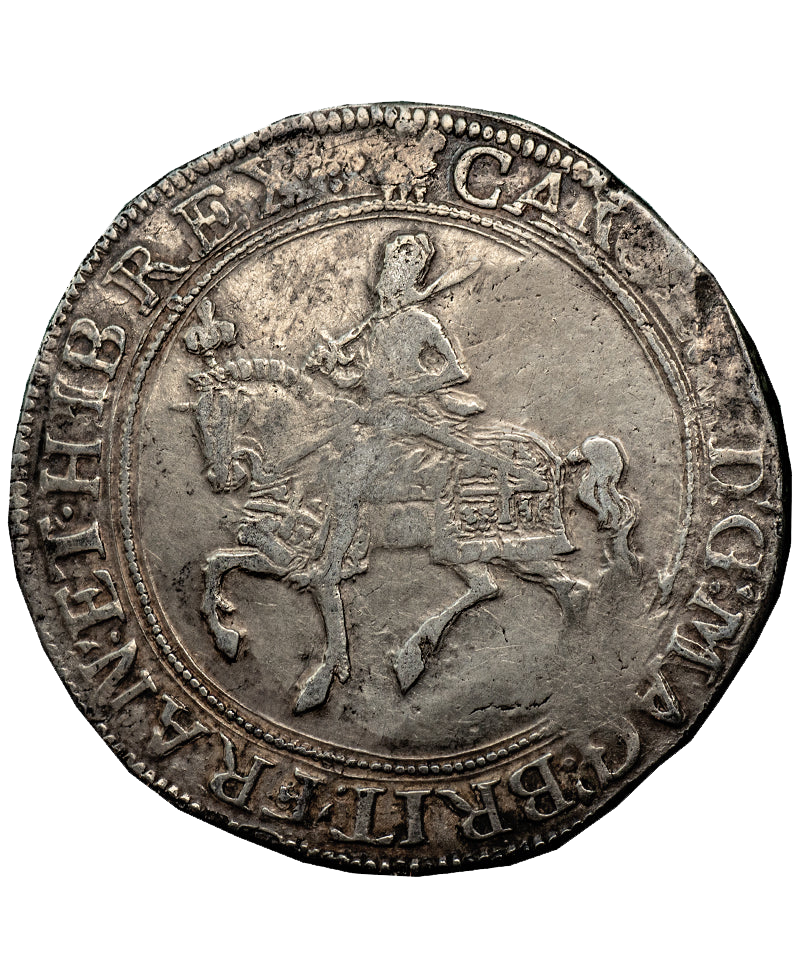 1630 - 1 Charles I Tower Mint mm Plume Halfcrown