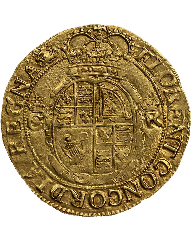1635-6 Charles I Tower Mint mm Crown over Bell Unite - EX J G BROOKER