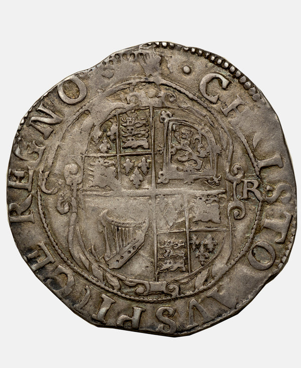1632 - 3 Charles I tower Mint mm Harp Shilling